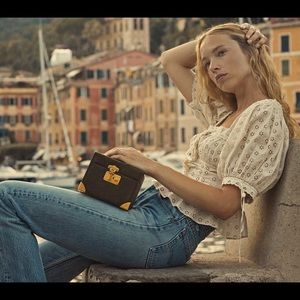 Doen Docia Eyelet Corset Top SZ M